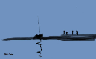 Arts numériques intitulée ""L'île aux moines"" par Arnaud Thévenin, Œuvre d'art originale, Autre