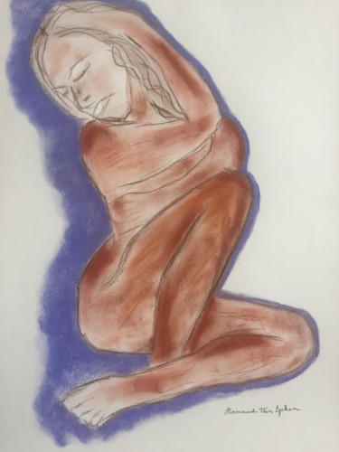 Dessin intitulée "Nu artistique" par Arnaud Van Eycken, Œuvre d'art originale, Pastel