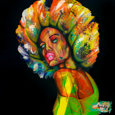 Painting titled "Afro Pop" by Arnaud Verhulst, Original Artwork, Acrylic