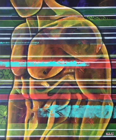 Schilderij getiteld "Erotika" door Arnaud Verhulst, Origineel Kunstwerk, Acryl