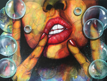 Painting titled "Bubble Me" by Arnaud Verhulst, Original Artwork, Acrylic