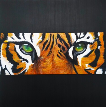 Painting titled "Le tigre" by Arnaud Verhulst, Original Artwork, Acrylic