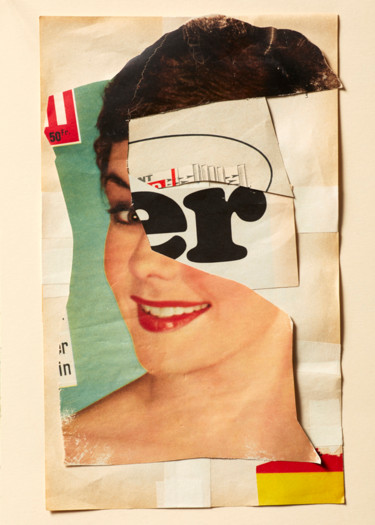 Collages intitulée "HER" par Graphikstreet, Œuvre d'art originale, Collages Monté sur Carton