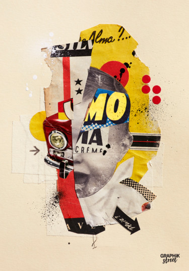 Collages getiteld "Bambino" door Graphikstreet, Origineel Kunstwerk, Collages