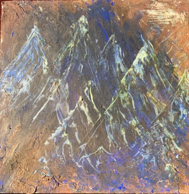 Peinture intitulée "montagne" par El Rato, Œuvre d'art originale, Acrylique