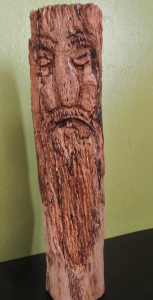 Sculpture intitulée "le mage" par Satorra, Œuvre d'art originale, Bois