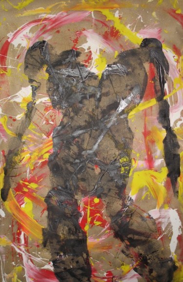 Peinture intitulée "Empreinte corporell…" par Arnaud Pestel, Œuvre d'art originale, Huile