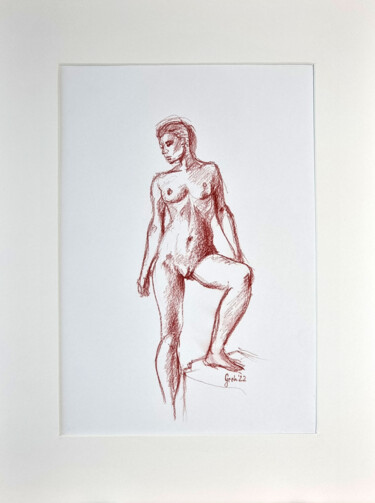 Dessin intitulée "Venus" par Arne Groh, Œuvre d'art originale, Pastel