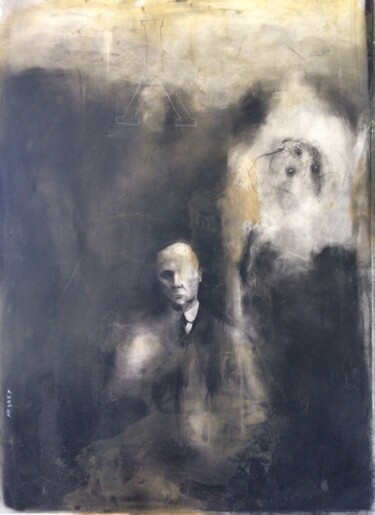 Drawing titled "l'ombre et la proie" by Arno Andrey, Original Artwork, Charcoal