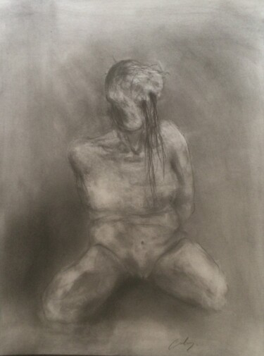 Drawing titled "sans titre 4" by Arno Andrey, Original Artwork, Charcoal