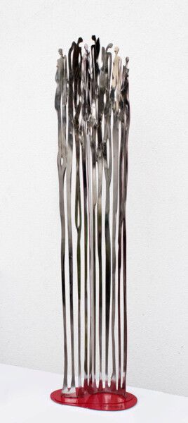 Скульптура под названием "foule -165" - Arno Sebban, Подлинное произведение искусства, Металлы