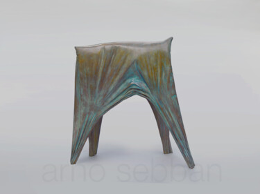 Sculpture intitulée "Walking bag" par Arno Sebban, Œuvre d'art originale, Bronze
