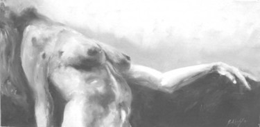 Peinture intitulée "nu bras gauche" par Arno.2, Œuvre d'art originale