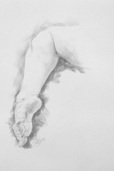 Peinture intitulée "pied gauche" par Arno.2, Œuvre d'art originale