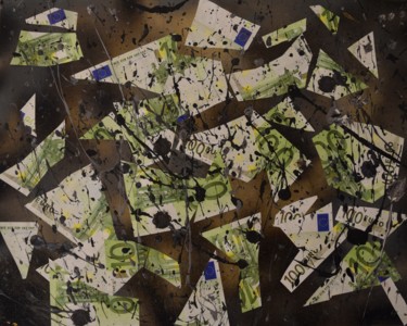 Painting titled "Geld macht nicht gl…" by Arno M Foorden, Original Artwork, Acrylic
