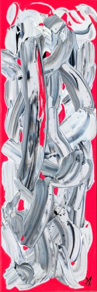 Картина под названием "Jungle grey" - Arnaud Gabriel Manette, Подлинное произведение искусства, Акрил Установлен на Деревянн…