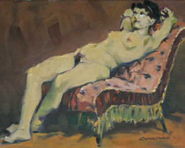 Painting titled "Du noir et blanc à…" by Christian Arnould, Original Artwork, Oil
