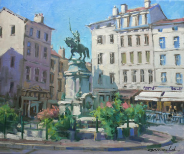 Painting titled "Place Saint Epvre à…" by Christian Arnould, Original Artwork, Oil