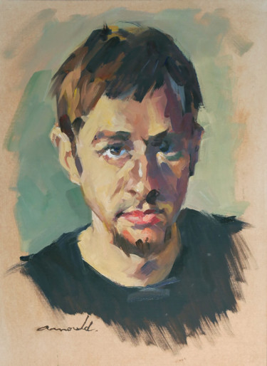 Painting titled "Portrait du matin (…" by Christian Arnould, Original Artwork, Oil