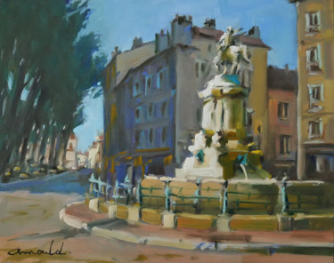 Painting titled "Place Saint Epvres…" by Christian Arnould, Original Artwork, Oil