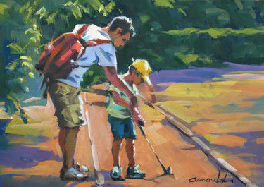 Painting titled "Mini golf" by Christian Arnould, Original Artwork, Oil