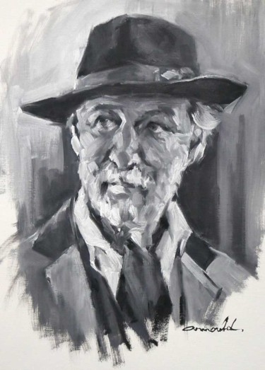 Painting titled "Jean Pierre Marielle" by Christian Arnould, Original Artwork, Oil