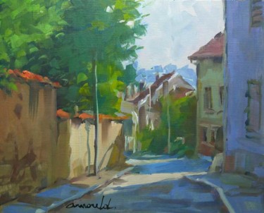 Painting titled "Vieux Saint Max (hu…" by Christian Arnould, Original Artwork, Oil