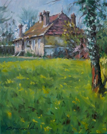 Peinture intitulée "La maison (huile su…" par Christian Arnould, Œuvre d'art originale, Huile