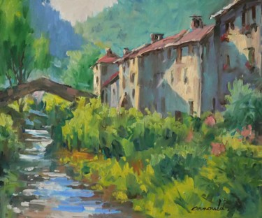 Painting titled "Brousse le château…" by Christian Arnould, Original Artwork, Oil