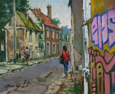 Peinture intitulée "Rue de la friche (H…" par Christian Arnould, Œuvre d'art originale, Huile