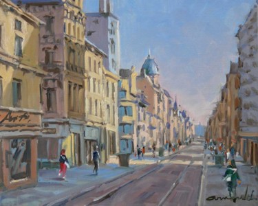 Painting titled "Rue Saint Jean à Na…" by Christian Arnould, Original Artwork, Oil