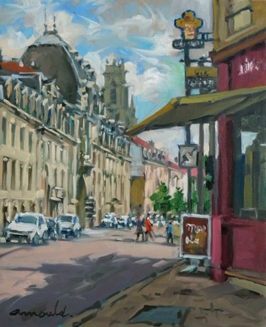 Malerei mit dem Titel "Avenue de Strasbour…" von Christian Arnould, Original-Kunstwerk, Öl