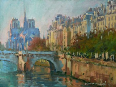 Painting titled "Paris "Notre Dame"" by Christian Arnould, Original Artwork, Oil