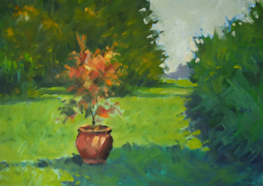 Chez Françoise (huile sur papier (42 x 29,7) "Chez Françoise (hui…" başlıklı Tablo Christian Arnould tarafından, Orijinal sanat, Petrol