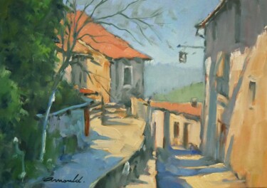 Soleil (huile sur papier 42 x 29,,7) Peinture intitulée "Soleil (huile sur p…" par Christian Arnould, Œuvre d'art originale, Huile