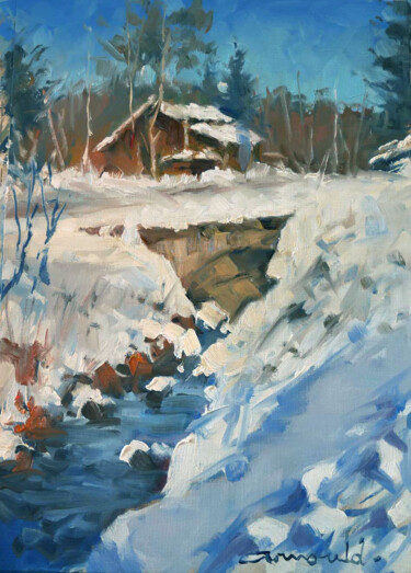 Painting titled "La neige de Michel…" by Christian Arnould, Original Artwork, Oil
