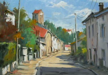 Painting titled "Tonnoy rue du mouli…" by Christian Arnould, Original Artwork, Oil