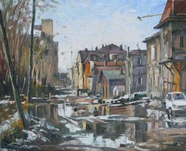 Painting titled "Paysage 83 (huile s…" by Christian Arnould, Original Artwork, Oil
