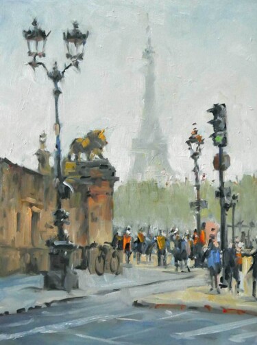 Peinture intitulée "Aaaah Paris" par Christian Arnould, Œuvre d'art originale, Huile
