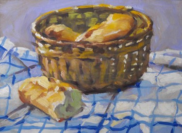Peinture intitulée "Pochade pain d'hier…" par Christian Arnould, Œuvre d'art originale, Huile
