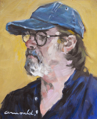 Peinture intitulée "Autoportrait (huile…" par Christian Arnould, Œuvre d'art originale, Huile