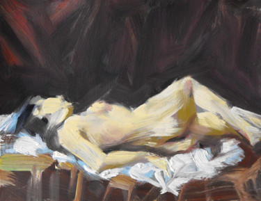 Peinture intitulée "Pochade petit nu (1…" par Christian Arnould, Œuvre d'art originale, Huile