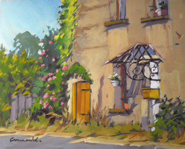 Peinture intitulée "maison à Glonville…" par Christian Arnould, Œuvre d'art originale, Huile