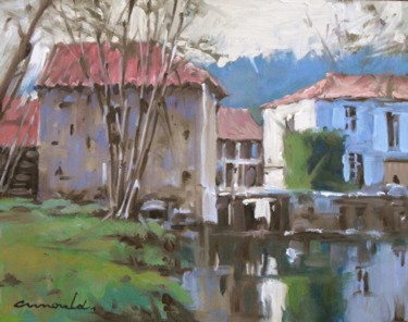 Painting titled "Ce matin d'après ph…" by Christian Arnould, Original Artwork, Oil