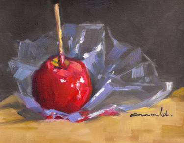 Painting titled "Pomme d'Amour (huil…" by Christian Arnould, Original Artwork, Oil