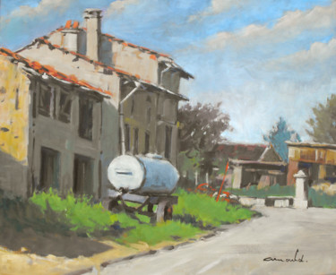 Peinture intitulée "Rue du Paquis 3 (hu…" par Christian Arnould, Œuvre d'art originale, Huile