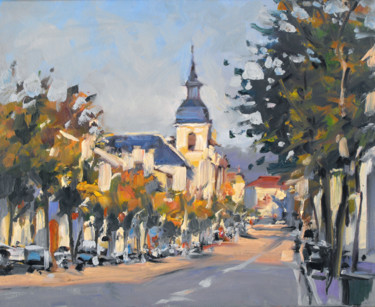 Painting titled "Avenue de Strasbour…" by Christian Arnould, Original Artwork, Oil