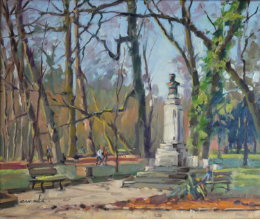 Painting titled "Parc Sainte Marie l…" by Christian Arnould, Original Artwork, Oil