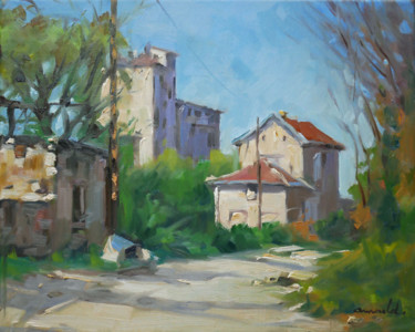 Painting titled "Quartier Moulins Vi…" by Christian Arnould, Original Artwork, Oil