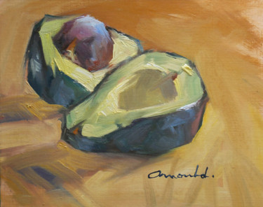 Pintura intitulada "Avocats (huile sur…" por Christian Arnould, Obras de arte originais, Óleo